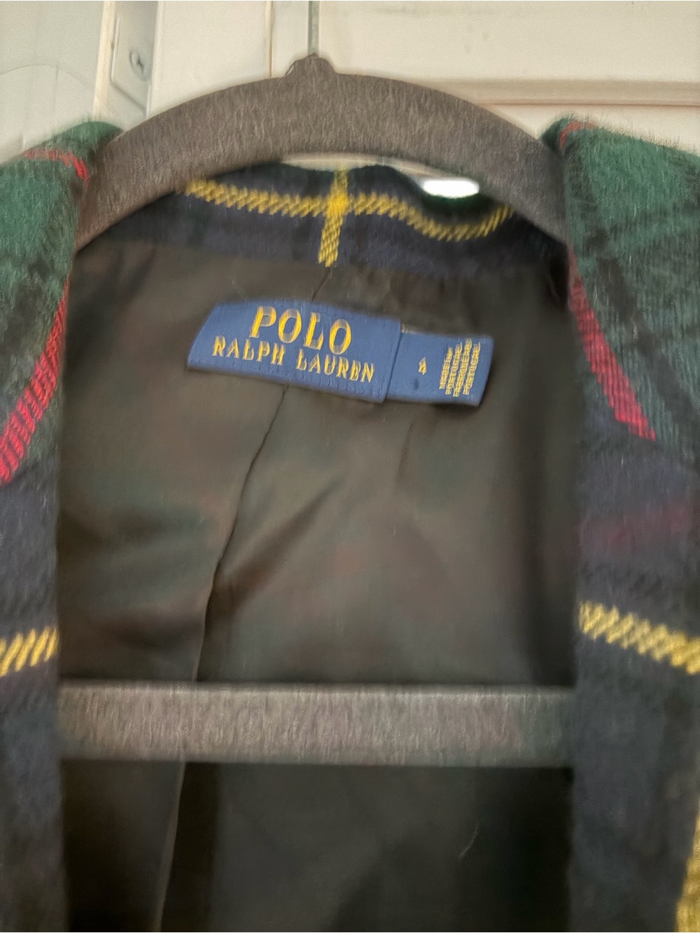 Ralph Lauren Navy and Green Tartan Single-Button Blazer - Picture 3 of 4